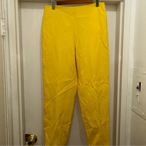 Oscar de la Renta Yellow Boot Cut Pants